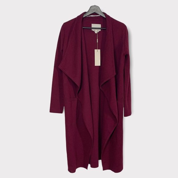 NWT Soia and Kyo Ariana Cotton Wool Blend Long Cardigan Small